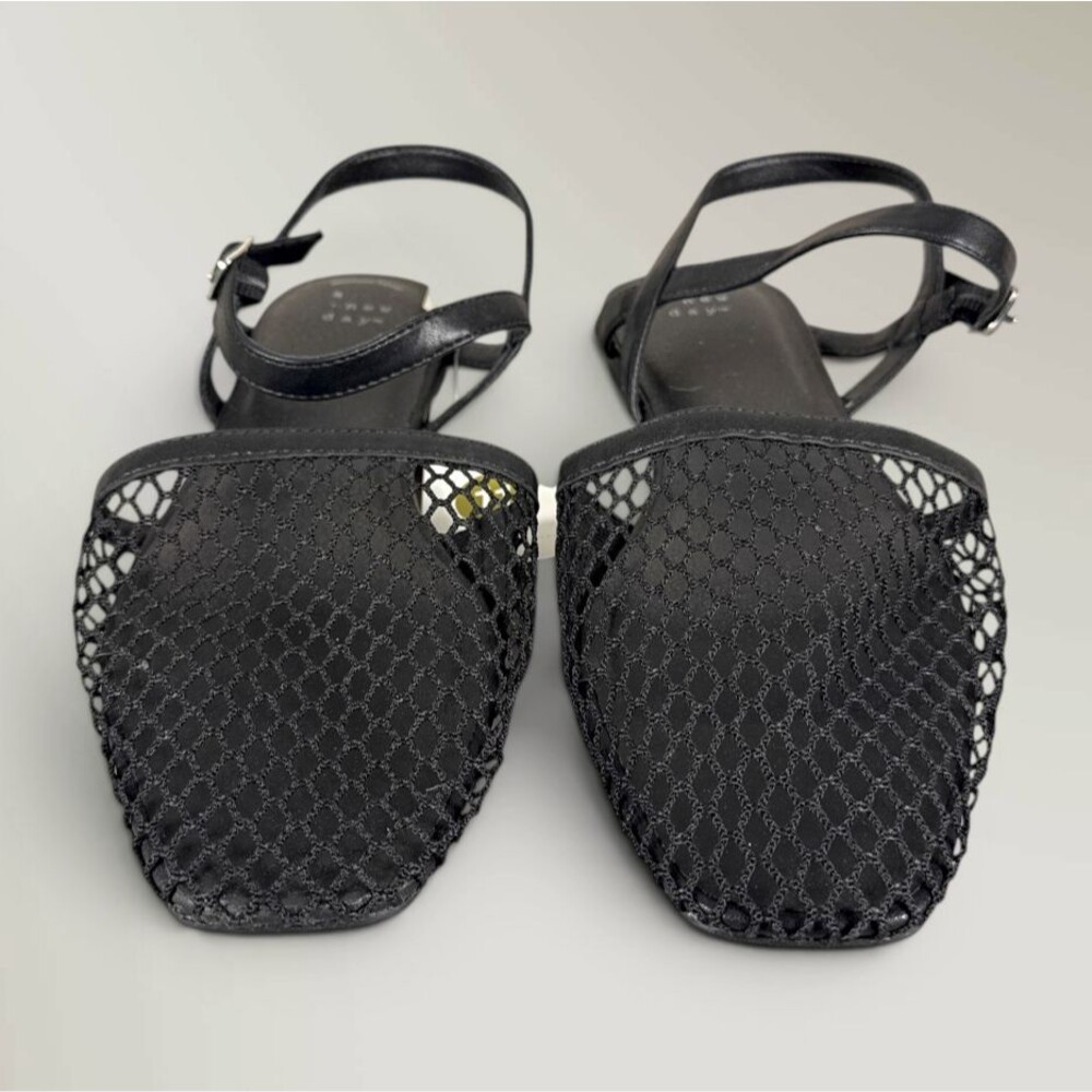Women's Vanna Fishnet Slingback Flats Memory Foam Insole - A New Day - Size 11 - Picture 2 of 8